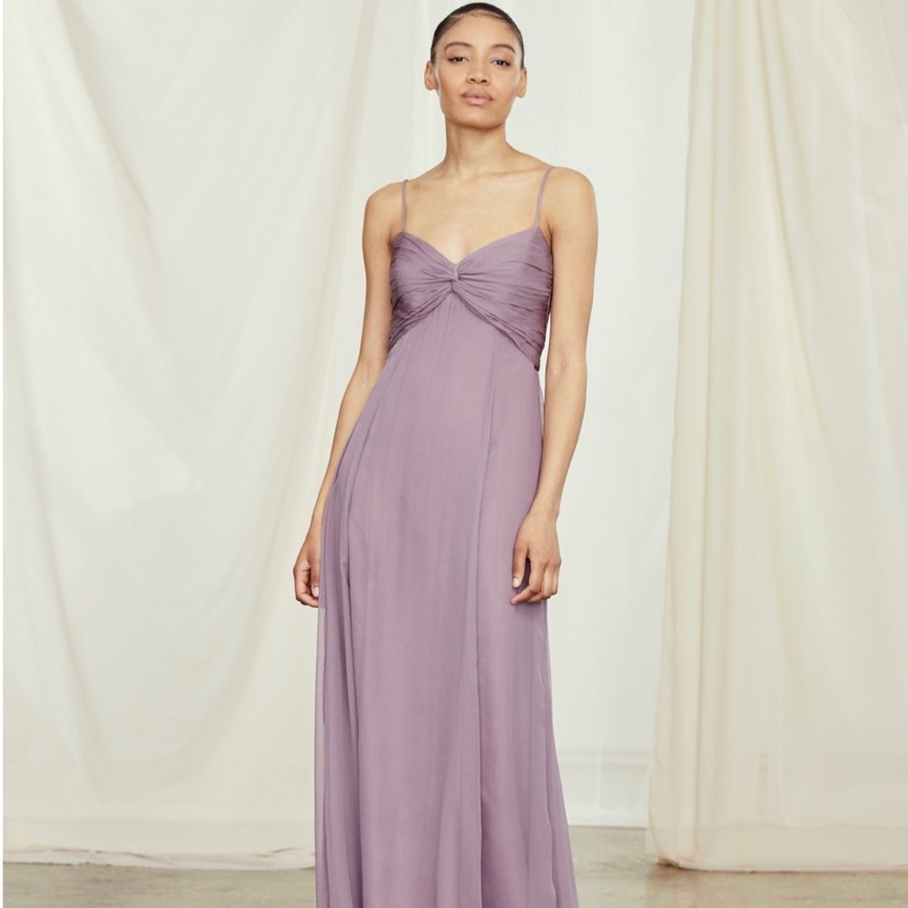 DONATED - Amsale evening dress in espresso brown - Picture 1 of 10